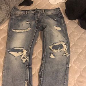 MNML jeans blue ripped